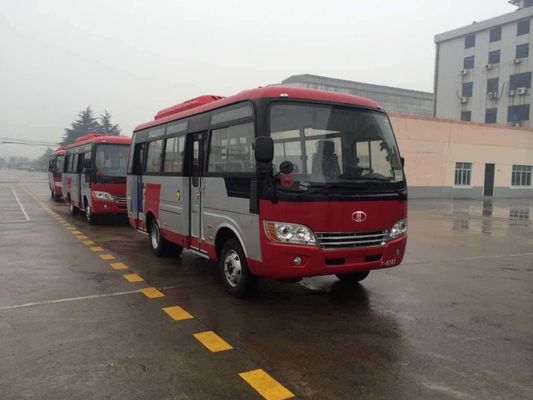 ประเทศจีน Durable Red Star Travel Buses With 31 Seats Capacity Small Passenger Bus For Company ผู้ผลิต