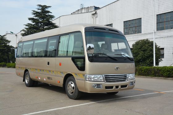 ประเทศจีน Blue 2x1 Seat Arrangement Coaster Minibus / Diesel Minibus Long Distance Transport ผู้ผลิต